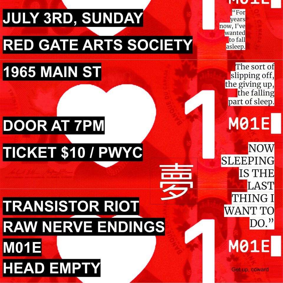 Next Show <a href="/Red__Gate/">Red Gate Arts Society 🚪</a> with <a href="/rawnerveendings/">Raw Nerve Endings</a>