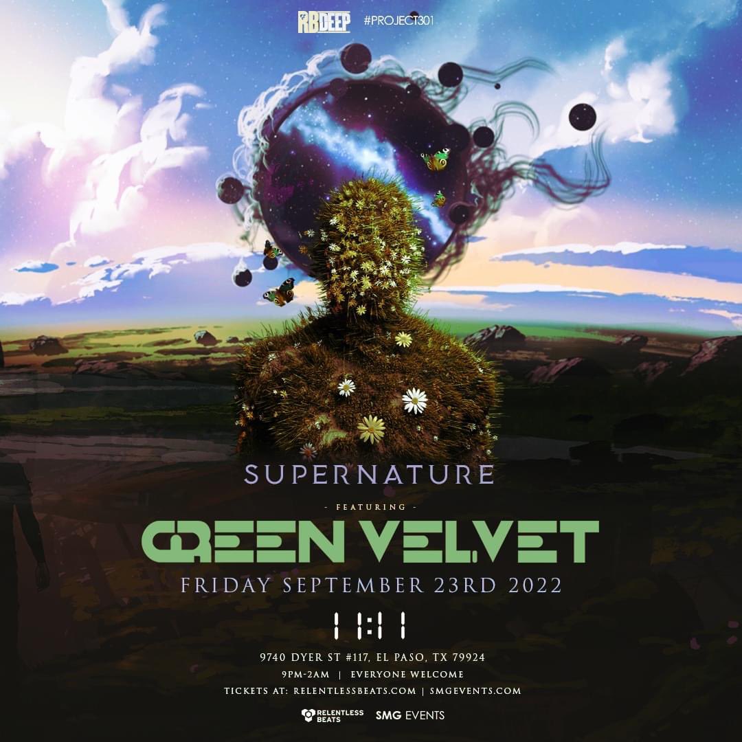 J_E_S_S_E__'s tweet photo. @project301_ welcomes the legend himself GREEN VELVET to 11:11 September 23rd 👽🪩

Tickets on sale 🎟 : https://t.co/u0UvwmFqSm

Keep an eye out this week as #Project301 has another announcement for an El Paso debut 😏🪩 https://t.co/qDmOS8PUHu