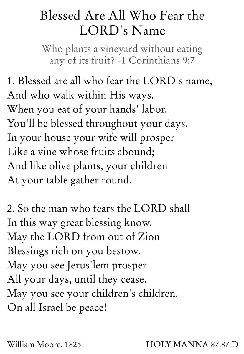 Psalm 128b. 

#SingPsalms