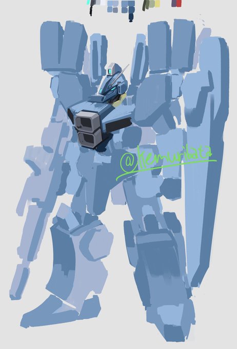 ブラシの練習中 