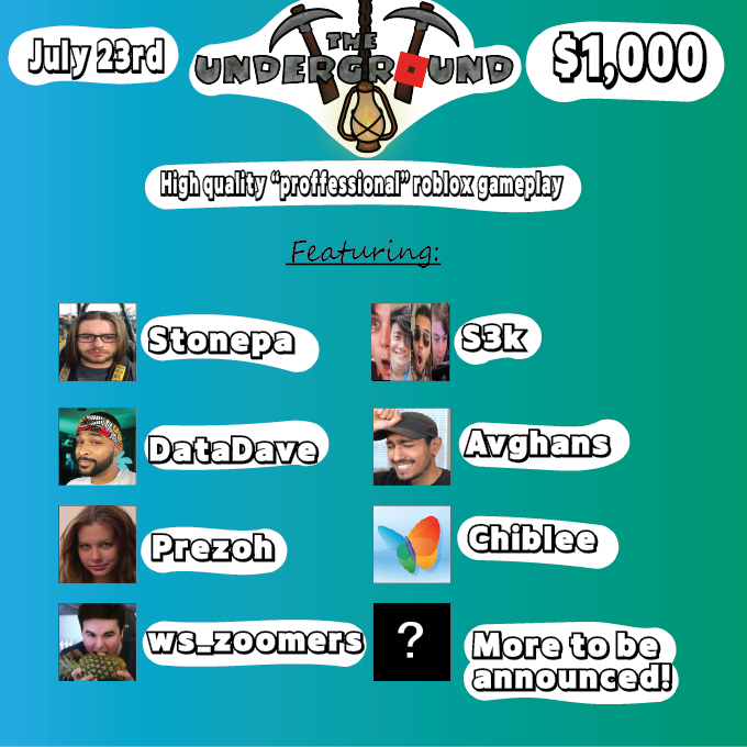 itsGeniie's tweet photo. July 23rd. 30 streamers. $1000 on the line. I present to you “The Underground.” https://t.co/RnhfOpGlDu