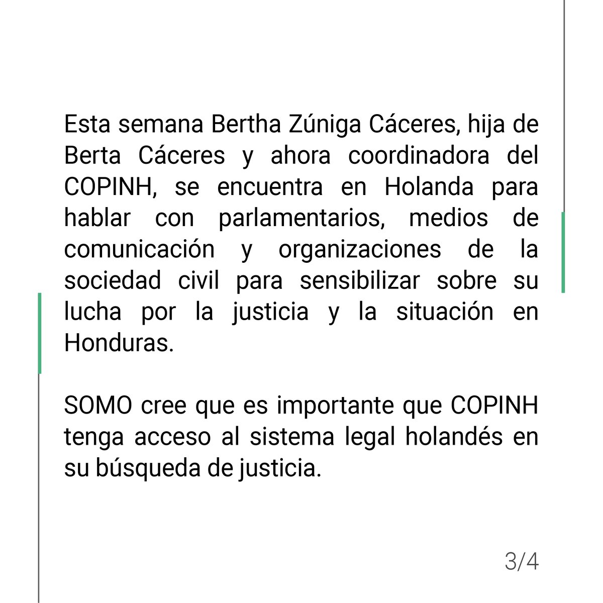 COPINHHONDURAS's tweet photo. Declaración de SOMO, en solidaridad con hija de líder indígena asesinada.

@SOMO espera que el @FMO_development cambie su modelo de inversión hacia prácticas que pongan el bienestar de las comunidades y de los defensores de DDHH.

👉Declaración de SOMO: https://t.co/yJ1AQiYcNk https://t.co/usVYEw6v9i