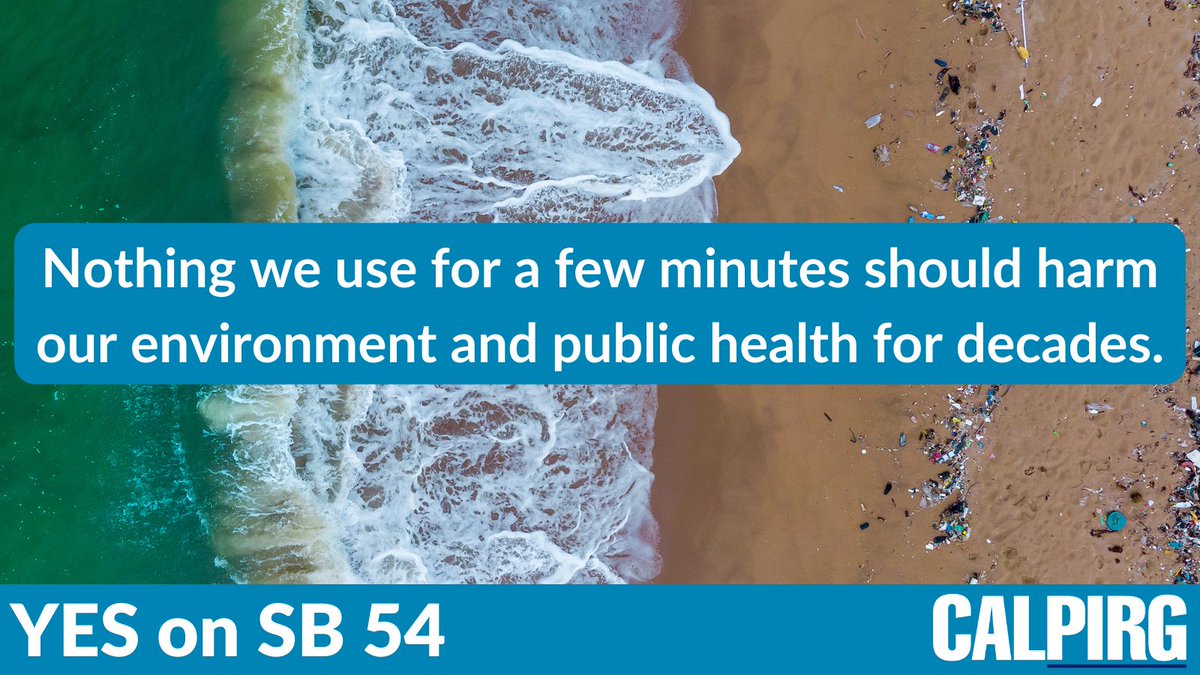 Public outcry is growing about unnecessary, polluting single-use plastics. But California has an opportunity to be a leader in tackling our global plastic waste crisis. Sign our petition urging the passage of #SB54 to dramatically reduce plastic waste: calpirg.webaction.org/p/dia/action4/…