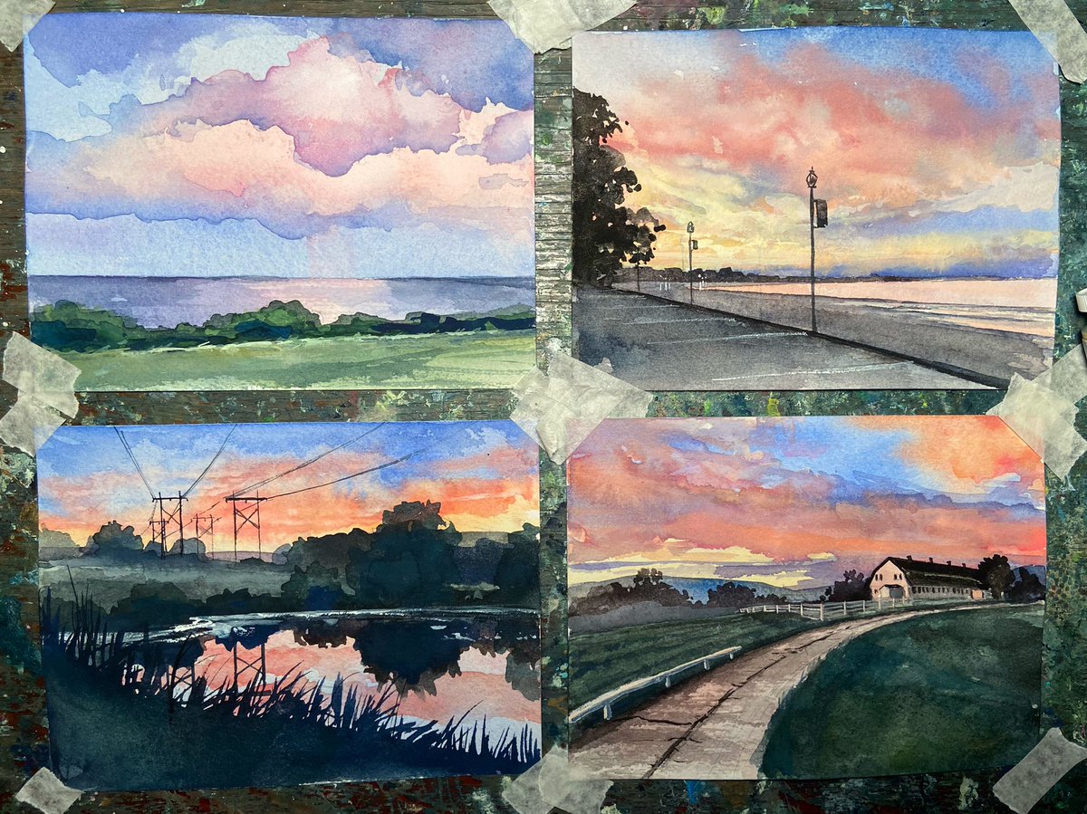 tagsalegirl's tweet photo. Yesterday Connecticut had an amazing sunset after a day of storms.
Just wanted to paint from some of the photos my awesome friends took of the sky on fire!
@Miller_C1 @JackFazzinoCT @sdoppler2 @LuanneRice 
(@RachelFrank_CT) (@ryanhanrahan ) https://t.co/UOKWvNE50w