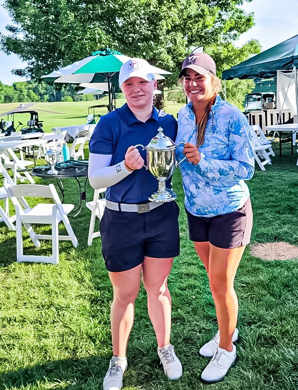 HokiesWGolf's tweet image. The Hokies took over Boonsboro CC in Lynchburg the past few days!

Morgan and Jess tied for first at The Donna, both carding an 8-under 208 🦃⛳️

Morgan, an incoming freshman, won the first playoff hole to clinch the title 🏆