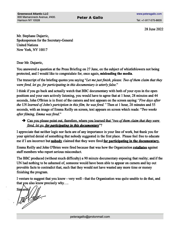 Peter A Gallo (@peteragallo) on Twitter photo Well done @StephDujarric - can't deal with facts but he can answer a question that was never asked in order to deflect attention away from the ugly truth about the <a href="/UN/">United Nations</a>... Well done @StephDujarric - can't deal with facts but he can answer a question that was never asked in order to deflect attention away from the ugly truth about the <a href="/UN/">United Nations</a>...