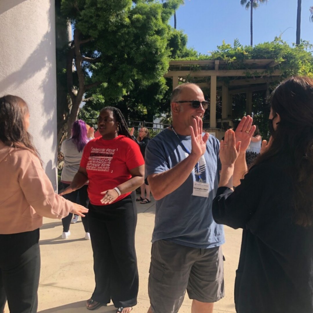 CivicEducation's tweet photo. Itβs day two of our James Madison Legacy Project Expansion (JMLPE) Summer Curriculum Workshop! Presenter Leroy Smith led us in a movement and social-emotional learning activity. #JMLPE #CivicEd https://t.co/yv7duAFYV2