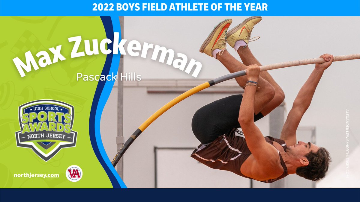And Boys Field Athlete of the Year goes to Max Zuckerman! #NJSportsAwards