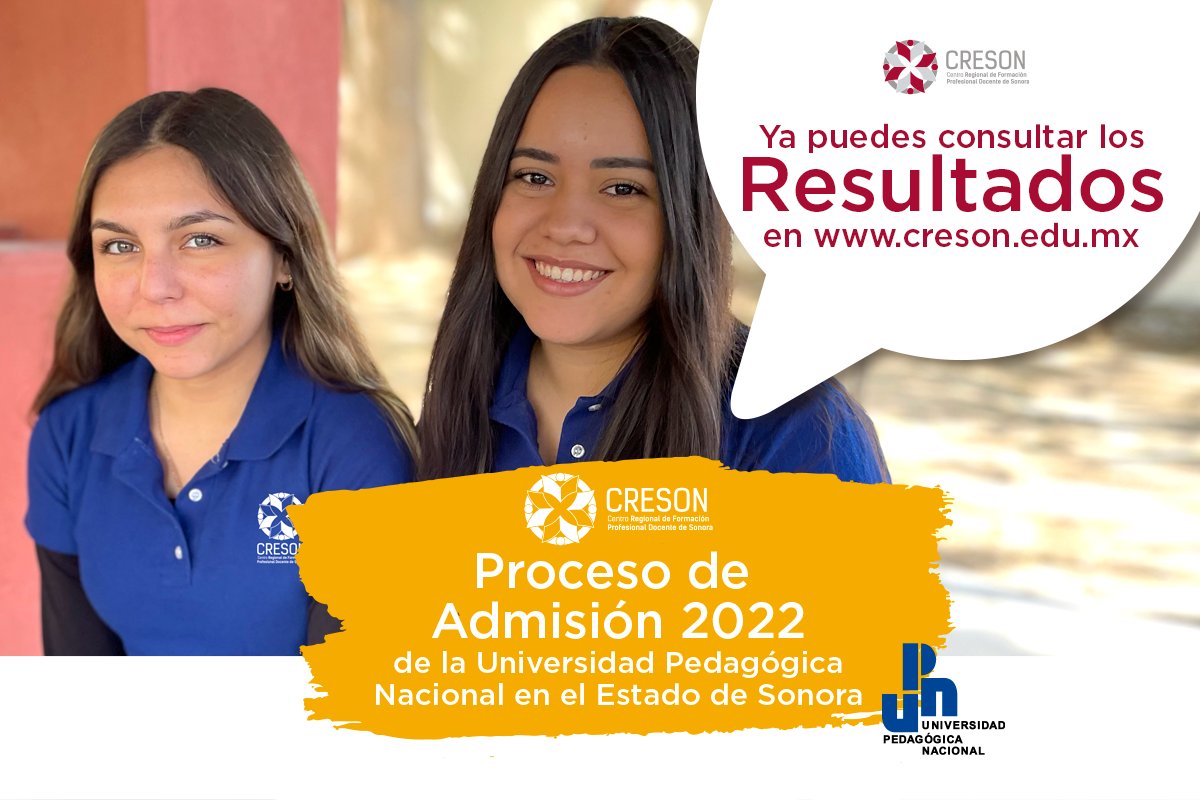 Resultados del Proceso de Admisión a la Universidad Pedagógica Nacional del Estado de Sonora 🤩
👉bit.ly/3a26Ini