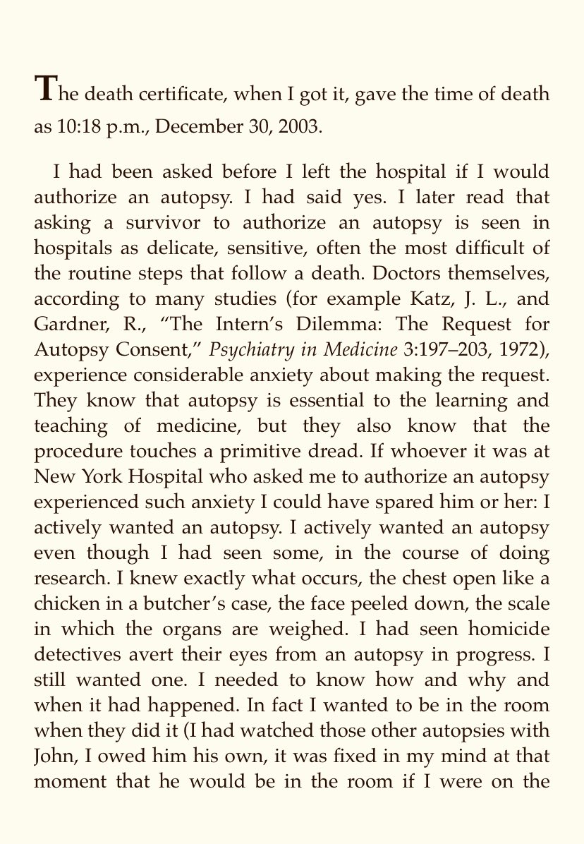 SixandLaura's tweet image. “The Year of Magical Thinking” 
By Joan Didion (excerpt) 

#JoanDidion #Fall2005 
#pandemic_psychology #pandemic_literature