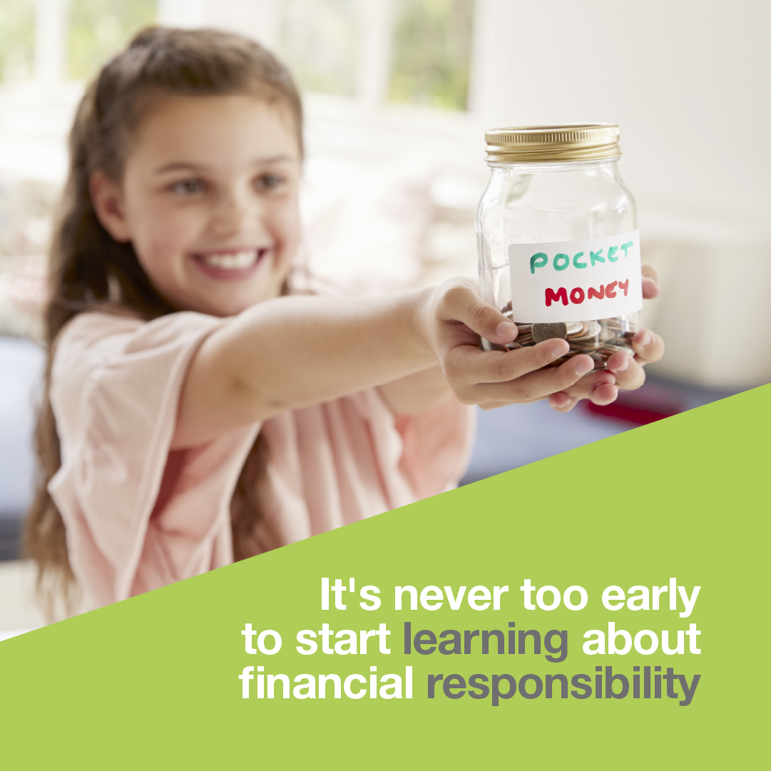 RelianceBankAU's tweet photo. The sooner kids learn basic financial skills like budgeting or saving, the better off they'll be. 

Try:
☝Using clear money jars so they see their savings grow
☝Involving your child when shopping - give them a budget to stick to
☝Teaching your teen about compound interest https://t.co/SG9X4nlNrv