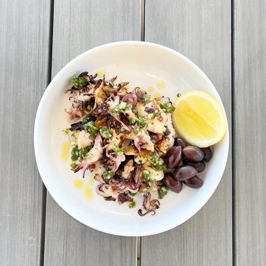 Calamari …. 
Team grilled? Team fried? 
And why…..