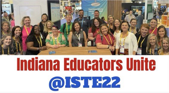 HSwartz25's tweet photo. Indiana Educators Unite @ISTE @ISTELive!! #INeLearn @INGEG16 @EdTechintheBend @MrsKBradford @katbalog @AlisonSchlo https://t.co/csG610No2o