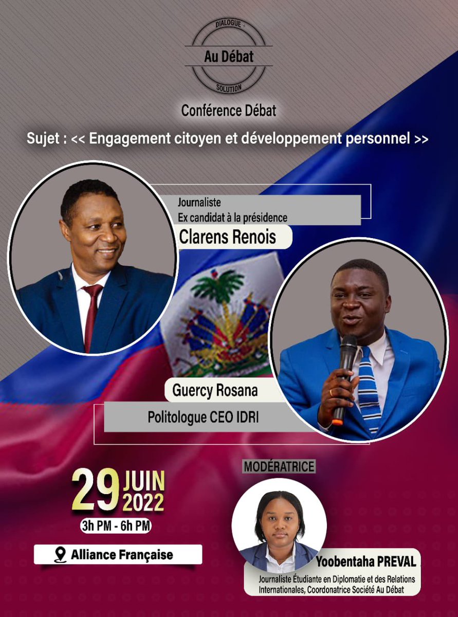 bibystilll's tweet photo. Alliance Française, Cap-Haïtien 
29 juin 2022

Clarens Renois

Bienvenue! https://t.co/cAiSMasmUn