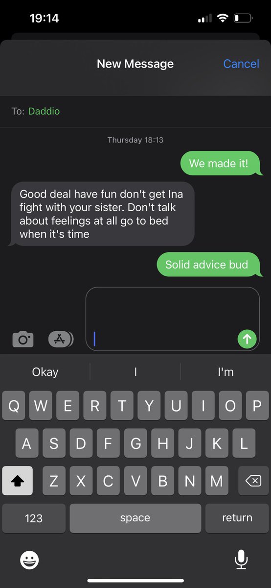 reberkuh's tweet photo. Let’s all just appreciate my dads solid advice for the bachelorette trip me and @laura_newt17 were on last weekend. He knows us well 😂 https://t.co/1lDeY0iMK4
