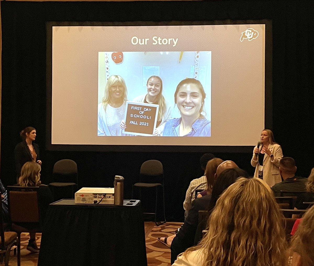 haleymajorr's tweet photo. Want to give a HUGE shoutout to my former colleagues from CU @gracewold and @Case_Dow for doing such an amazing job presenting in one of the @nfoura concurrent workshop sessions today at Convention. I’m so proud of y’all and I know Michele is as well 💛 #N4AEEE #WomenLeaders https://t.co/nXvgJzctvS