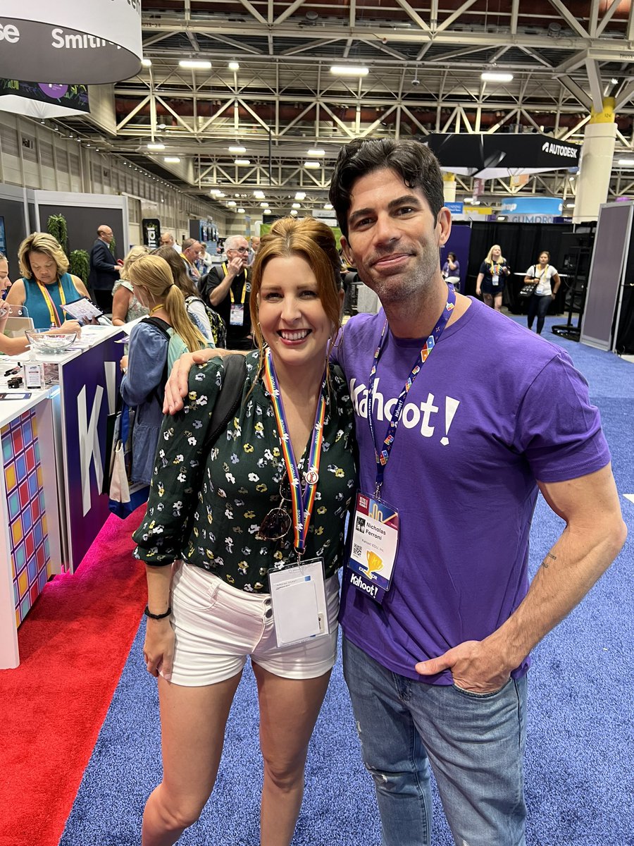 I have been waiting 3 years to thank @historysandoval in person for helping me, and so many educators, by sharing her creative activities and ideas during the pandemic. She is such a brilliant educator, and an even better person. #ISTE22
