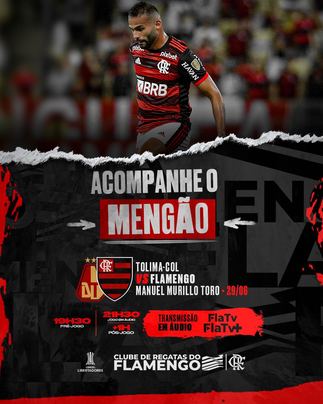 Flamengo x Tolima  CONMEBOL Libertadores - AO VIVO 