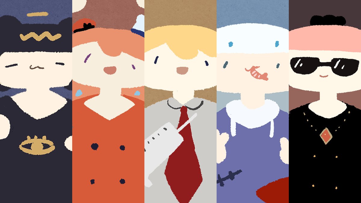 mori calliope ,takanashi kiara ,watson amelia column lineup holomyth multiple girls blonde hair hat sunglasses 5girls  illustration images