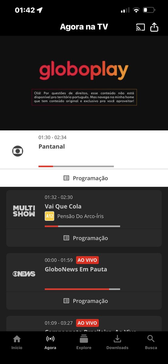 Globoplay não exibe Pantanal aqui em Portugal! Nem sei como vou dormir essa noite!!!!