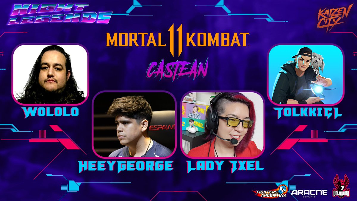 Ninocci1's tweet photo. A continuacion presento a los casters que estaran a cargo del torneo de MK 11 en Latam Sur! 🌆

🎙️: @notPM_music, @Heeyge0rge, @Lady_Ixel y @TolkkiCL vienen con todo al #NightLegends ❤️‍🔥

Nos vemos el 15/07 a las 8:30 PM hora 🇨🇱

Muchisimas gracias por confiar en este proyecto! https://t.co/bOfQIPw9HL