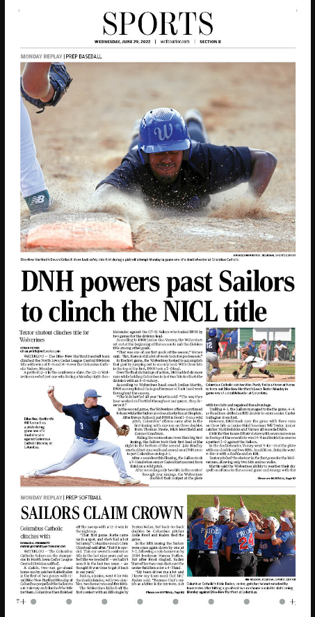 Let's preview tomorrow's <a href="/wcfcourier/">The Courier</a> sports front!
