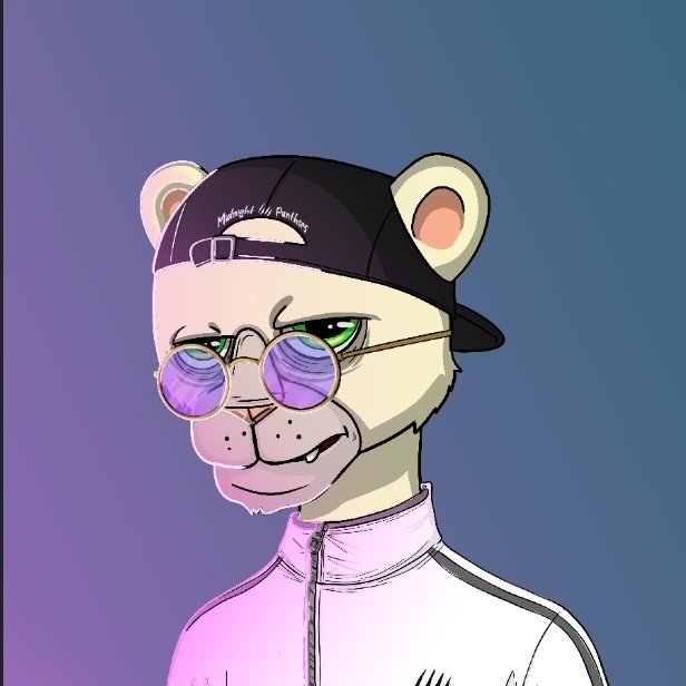 0xdolfin's tweet photo. Decided to get a midnight panthers #5385 

Reasons:
- Strong comunity 
- Superior looking art 
- Good entry price 
- Strong trade volume 
- Diverse owners to total supply 

I can finally add (00:00) to my username

#ItsTime @MidnightPanthrs https://t.co/xtb1tewWtt