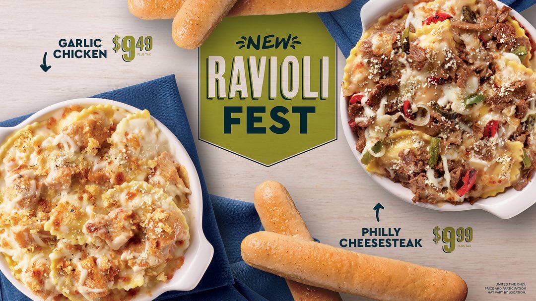 KeysRestaurants's tweet photo. Its #raviolifest @KeysRestaurants @Fazolis. Three new Ravioli dishes, new @Cheesecake from #cheesecakefactory and Orange Frost Italian Ice. https://t.co/9v0kluQnK4