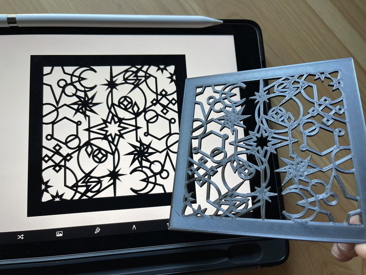 crazeit's tweet photo. Another idea: creating tiles! I'll use a standard square shape but inside different designs. The tiles can then be used for anything individually or together (side by side, as a cube faces, filling in epoxy, etc)! #CraZeApp #3DPrinting 🔥🚀💡◾️ https://t.co/lmLprF5cl4