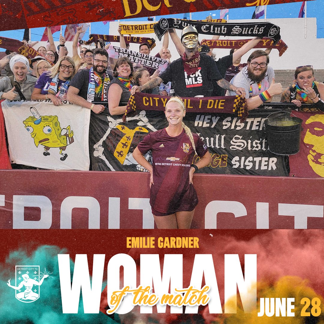 Your Woman of the Match is Emilie Gardner! 

She shut down one of the best goal scorers in the league, playing all 90 minutes. ⚜️

#DCTID