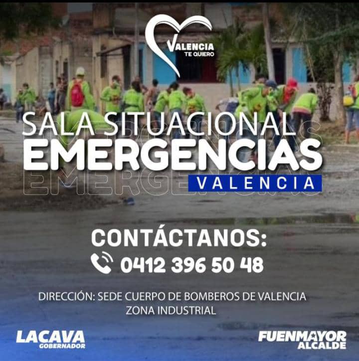 Brigada de Tránsito Terrestre Carabobo (@btt_carabobo) on Twitter photo #ATENCION Números para Emergencias en Valencia ☎️
<a href="/rvaraguayan/">Ramón Celestino Velásquez Araguayán</a> <a href="/CeballosIchaso1/">@FuerzaDinamica Remigio Ceballos Ichaso</a> <a href="/Invest_vzlaofic/">Invest</a> <a href="/invialca/">Invialca</a> @alc_valencia #ATENCION Números para Emergencias en Valencia ☎️
<a href="/rvaraguayan/">Ramón Celestino Velásquez Araguayán</a> <a href="/CeballosIchaso1/">@FuerzaDinamica Remigio Ceballos Ichaso</a> <a href="/Invest_vzlaofic/">Invest</a> <a href="/invialca/">Invialca</a> @alc_valencia