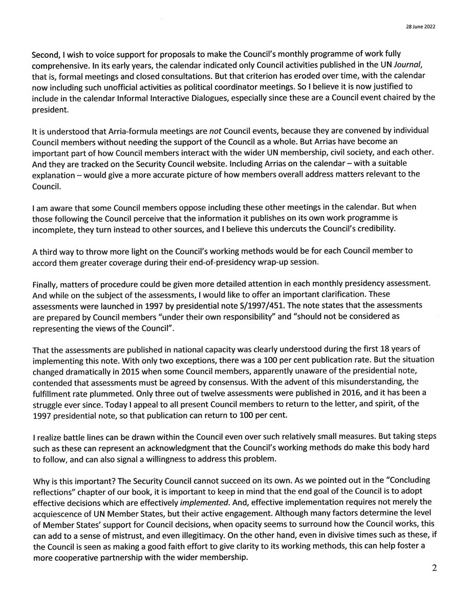 SCProcedure's tweet image. Statement by Loraine Sievers in #UNSC Open Debate on #WorkingMethods 👇