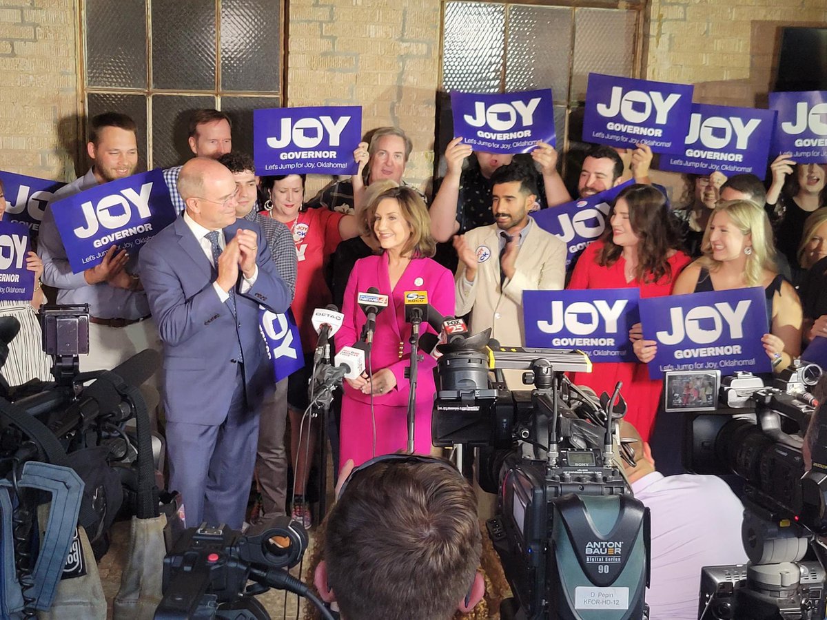 We did it!! I’m your Democratic nominee for governor. Now it’s time to dig deep and keep going. My pledge to you tonight is to fight like hell for the future of our state. 

Oklahoma belongs to you!