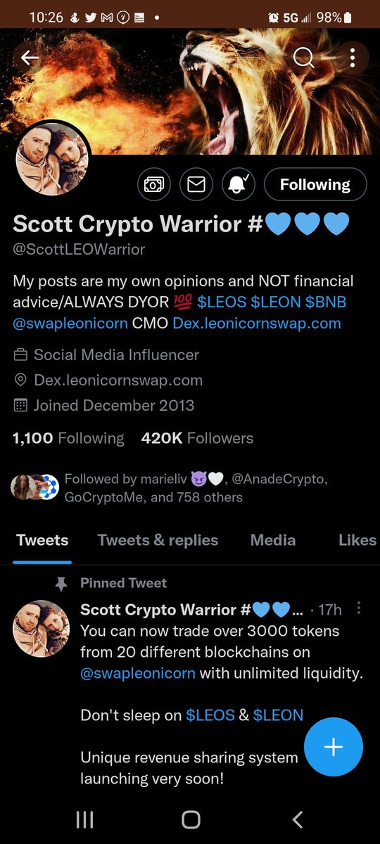 cinderandbruno's tweet photo. @ScottLEOWarrior @Genius_Crypto_ Thank you!💜 https://t.co/qvcWRZU9lJ
