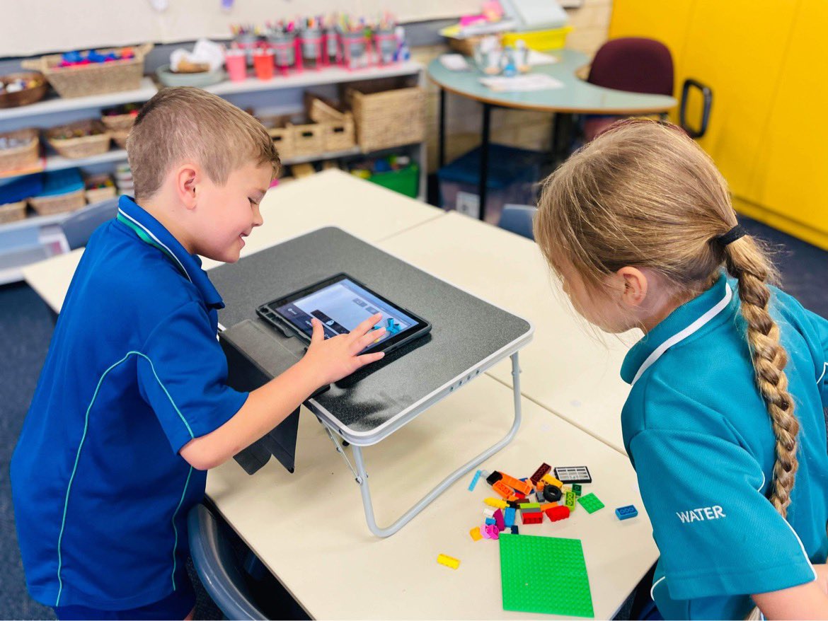 Students are using iMotion to create short animations. Mrs Trout modified lap trays to create the perfect mount, allowing students to move around freely to work on their projects. <a href="/AppleEDU/">Apple Education</a> <a href="/AppleEDU/">Apple Education</a> #imotion #iPad #ADS #AppleEDUchat #everyonecancreate