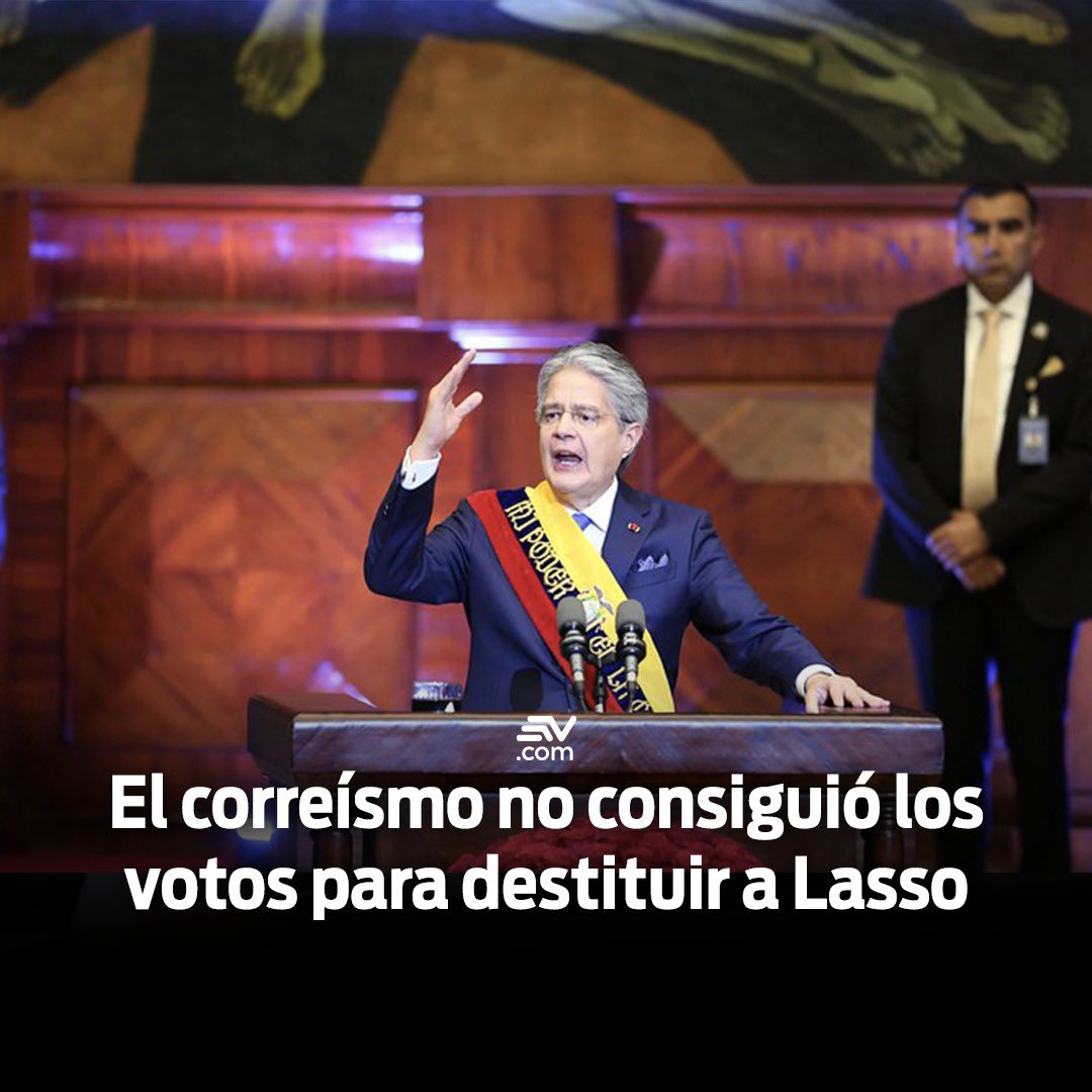 EcuavisaInforma's tweet photo. #Urgente | EN VIVO: el correísmo no logró la destitución del presidente Guillermo Lasso https://t.co/NssWGvrB8K https://t.co/ftrhmHIUNm