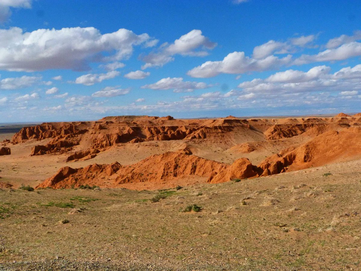 lbartron's tweet photo. El #desert del #Gobi és immens i molt divers. #FlamingCliffs que han guardat fòssils i ous de dinosaure durant segles, les geleres i congostos de #YolinAm i dunes de més de 300 m que hem pujat... i baixat escoltant les misteriosos melodies de les sorres cantants #Mongòlia https://t.co/vfmQr5BaYb
