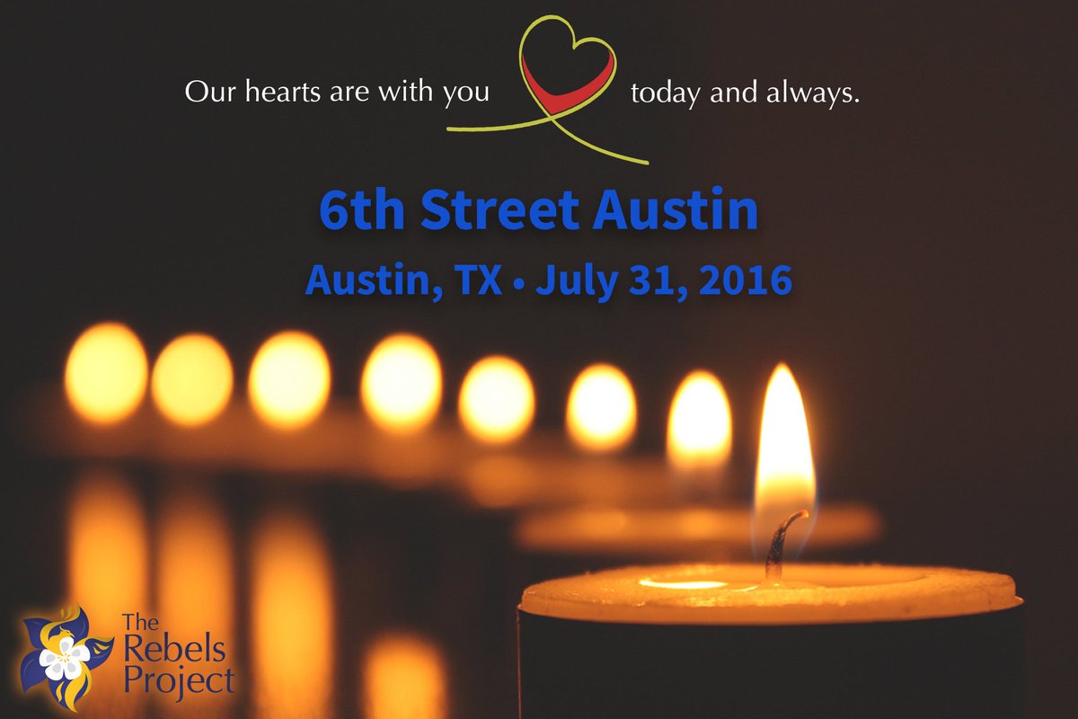 rebelsproject's tweet image. We honor the life lost and send love to all who were impacted by the shooting on 6th Street Downtown Austin, TX 6 years ago today.
#neverforget #therebelsproject #survivorsupport #massshootings