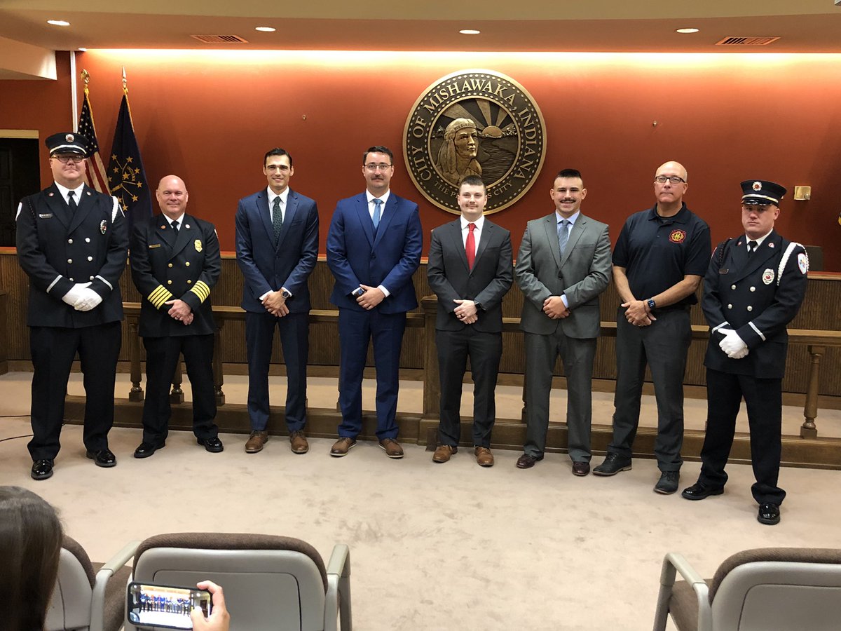 Swore in Cameron Creed, Nicholas Mantel, Andrew Mars & David Welsch as MFDs newest Probationary Firefighters today in full Council Chambers. We’re back at full staff! Great men all & couldn’t be more proud to serve with them. Best of the best! Welcome to the Princess City fam.
