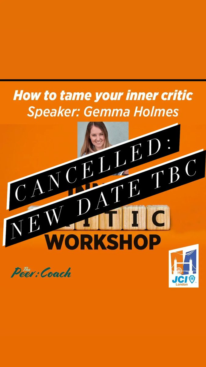 ❗️CANCELLED/POSTPONED❗️
We regret to announce that our speaker for this evening has fallen ill and as such our ‘How to Tame your Inner Critic’ event has been postponed… 1/2