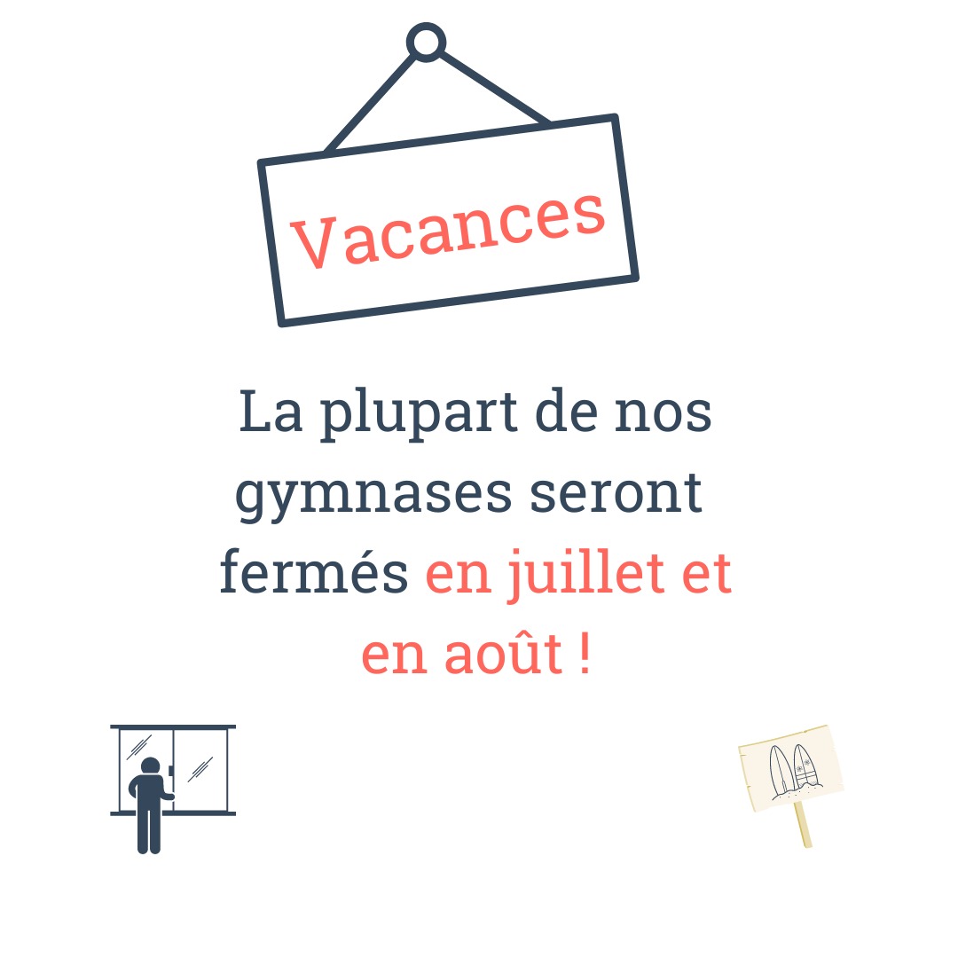 AllSessions_'s tweet photo. 🏖 Pour les vacances, la plupart des gymnases pour la Pause Dej' Sportive ferment leurs portes au mois de juillet et d'août. 🔐

Pensez à vérifier notre programme 🗓

https://t.co/jYLu0znUE7
 
#allsessions #sportsante #sport #vacances #gymnases https://t.co/ESWe1uF3mg