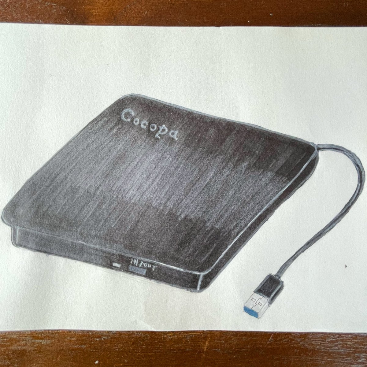 iwsjn1983's tweet photo. 【Cocopa】
Cocopaの外付けCD/DVDドライブ。
USB3.0高速データ転送。コンパクトでパワフルかつ駆動音も静かでまったく気にまりません。約一年ほど使っていますが問題なく稼働しています。
#イラスト
#cocopa https://t.co/aaD0pW4IHy