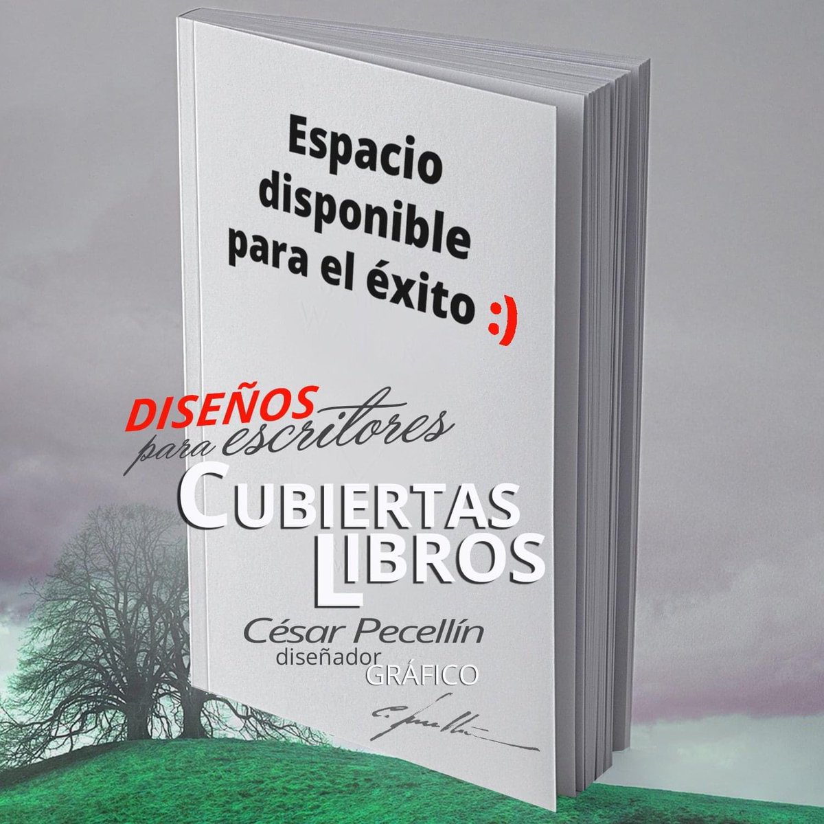 Una buena cubierta es el balcón desde donde el lector se asoma a las palabras 😉📗
Si necesitas diseñar la portada o cubierta de tu libro puedes contactarme por privado o cesartte@gmail.com