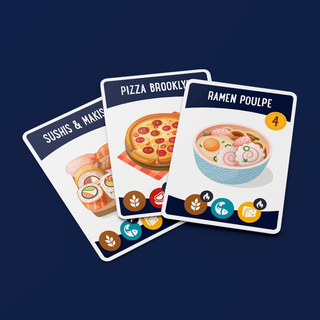 Qu’est ce qu’il y a dans la boîte de #coupdefeu ? Épisode 2 🧐
16 cartes #recettes gourmandes qui vous permettront de marquer les points nécessaires pour être couronné(e) roi/reine des fourneaux 👨🏻‍🍳👩🏼‍🍳
#jds #j2s #jeudesociete #boardgame #jeu #fabriqueenfrance