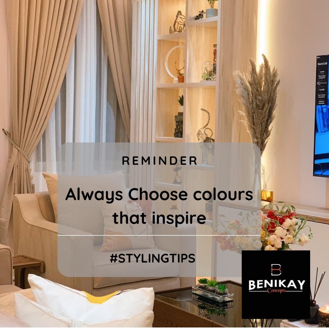 Benikayconcepts's tweet photo. Your choice of color can make or break your interior design ideas. Be careful blending the colors for your interior decoration. 
 Choose colorful patterns that are aesthetically appealing and pleasing to the eyes.
#Stylingtips 
#Benikayconcepts https://t.co/h0BTG2LH66