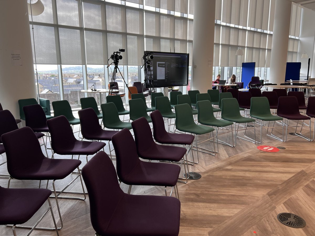 MacleanFiona's tweet photo. The #strokebootcamp all set up &amp; ready to go @ENUHealthSocial with @AlisonA13414330 

Teaching innovation for and with our #AHPs colleagues &amp; students @EdinburghNapier https://t.co/wl4wTNhPBr