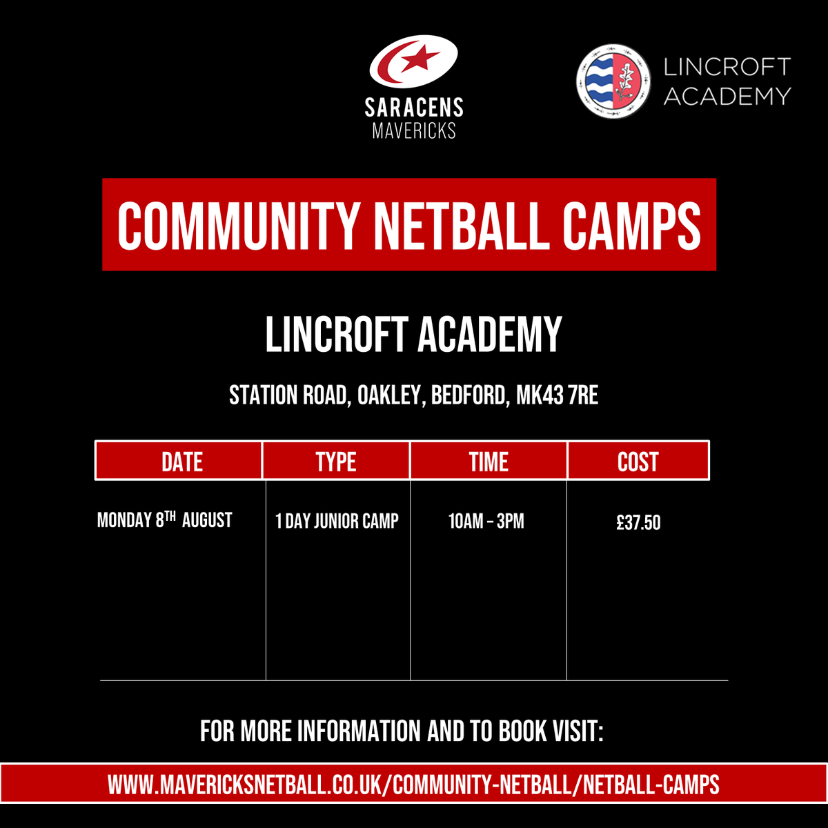 ☀️ 𝒮𝒰𝑀𝑀𝐸𝑅 𝒩𝐸𝒯𝐵𝒜𝐿𝐿 𝒞𝒜𝑀𝒫𝒮

We are back in #Beds at @LincroftAcademy delivering Junior &amp; Senior Camps by our amazing <a href="/MavericksNpl/">Mavericks NPL</a> Pathway Coaches so make sure you sign up!

👉 bit.ly/34OHaqR

#BeAMaverick⚫🔴 #SummerCamps #FunTimes