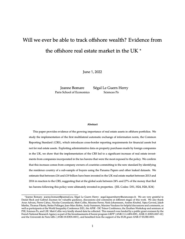 taxobservatory's tweet photo. 📰WORKING PAPER | Will We Ever Be Able to Track Offshore Wealth? Evidence from the Offshore Real Estate Market in the UK

Read the fourth paper in our working paper series by @bomare_jeanne and @LghSegal on offshore wealth. 

Full working paper here👇
https://t.co/ihABVAQZom https://t.co/YLPDX3zsp2