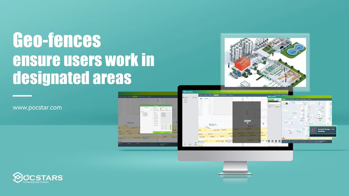 POCSTARS dispatcher can set geo-fences for users by framing a certain area on the google map.  #POCSTARS #POC #PTT #GeoFences