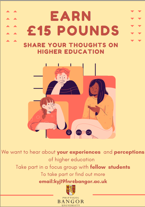 Awel_VE's tweet photo. Are you #studying a higher education degree in #college? We want to hear from you! Get in touch for more information. @LlandrilloMenai @colegcambria @PsychBangor @BangorResearch https://t.co/s0AwKn95uG